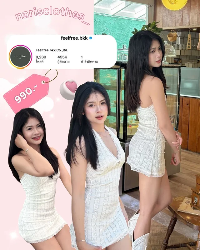 Feelfree bkk Luna Dress ชุดเวียดนาม Size S