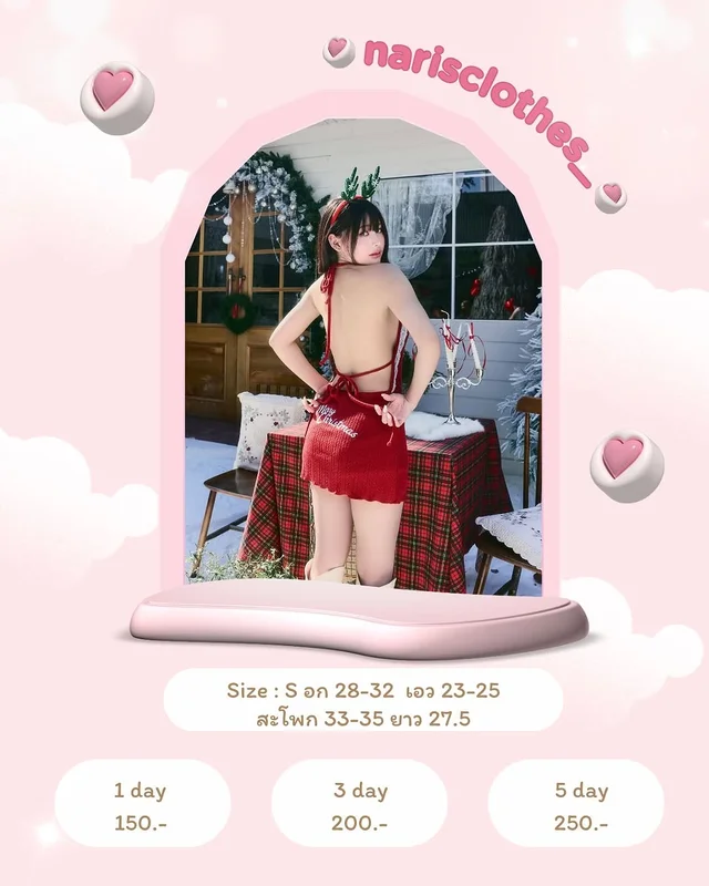 ชุดคริสต์มาส Avaalene th ชุดเวียดนาม Mini Dress Size S