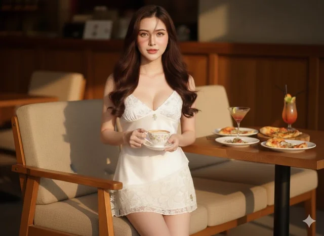 Feelfree Valentines Lace Tank Set Champagne Cream (alternate)