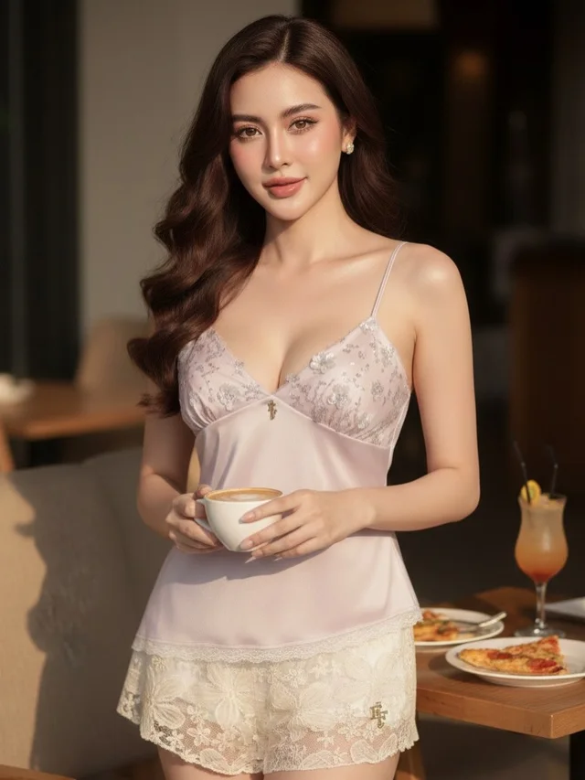 Feelfree Valentines Lace Tank Set Pink
