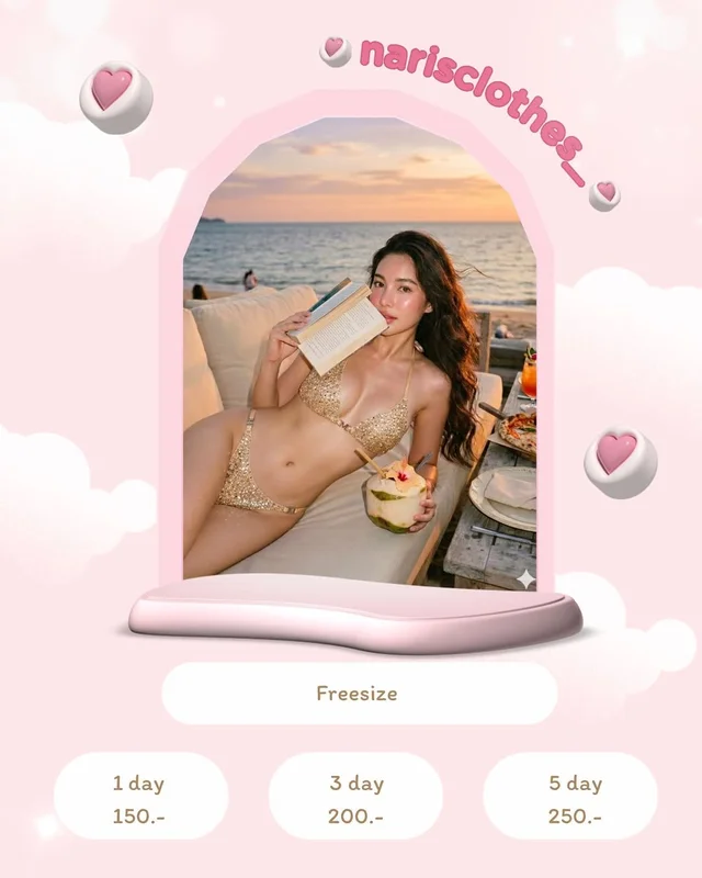 miladaclothes glitter bikini champagne thumbnail 1