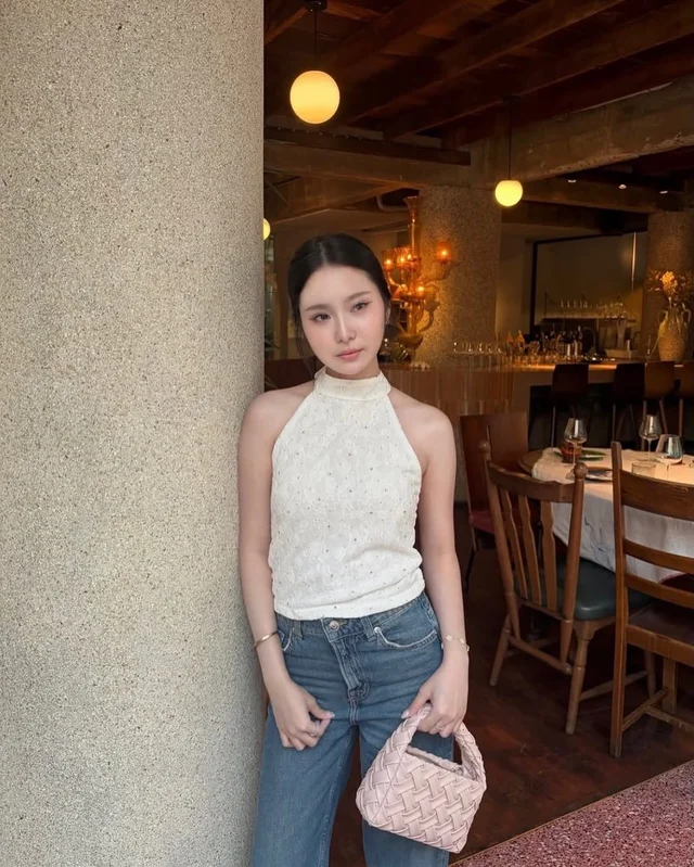 shewearbkk Vivienne top White glitter เสื้อ (alternate)