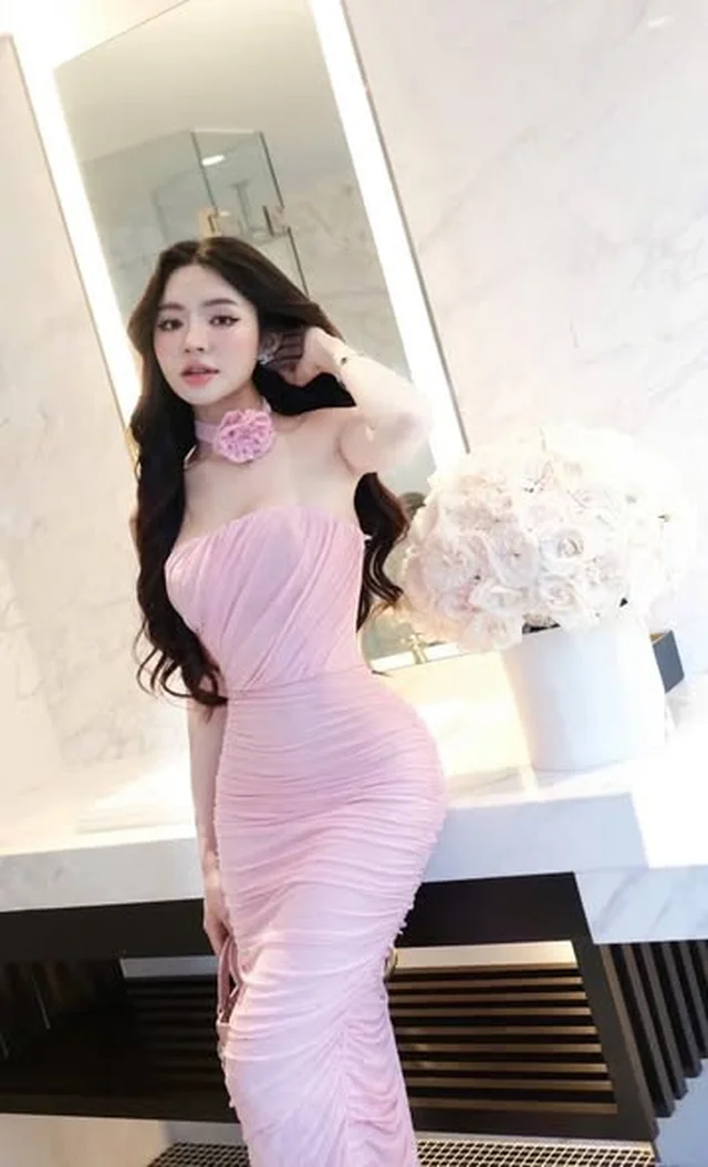 ชุดราตรีสั้น ชุดเวียดนามโทนชมพู Size M thumbnail 2