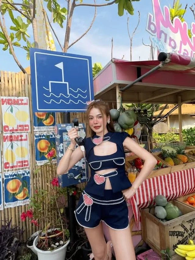 ชุดเซ็ตยีนส์คอจีนสีน้ำเงิน BY เฟิร์ส thumbnail 3