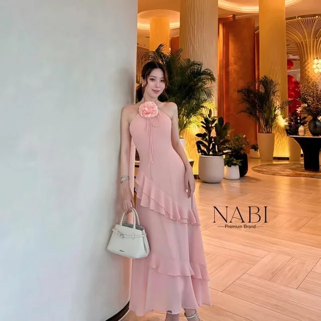 NABI BRAND เดรสยาวออกงานดีไซน์ฮอลเตอร์ thumbnail 2