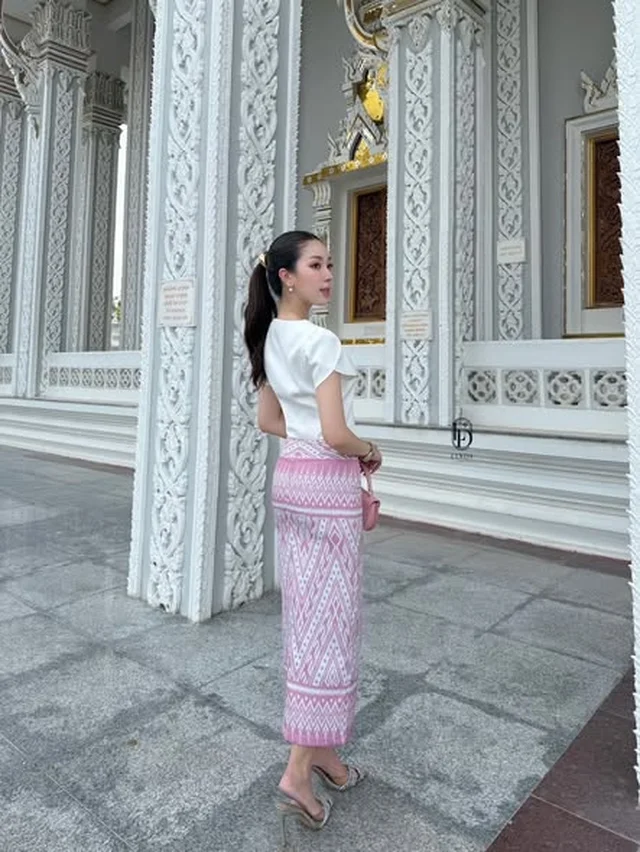 ชุดไทยประยุกต์โทนชมพู Size XL XXL thumbnail 4
