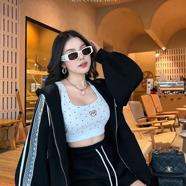 ชุดเซ็ต APA เสื้อฮู้ด กางเกงขาสั้น และสปอร์ตบรา Size XXL thumbnail 4