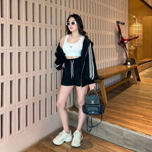 ชุดเซ็ต APA เสื้อฮู้ด กางเกงขาสั้น และสปอร์ตบรา Size XXL thumbnail 3