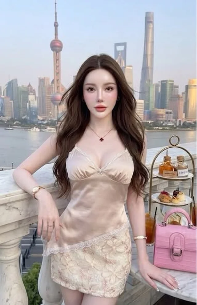 MIRALYNBRAND เซทเสื้อสายเดี่ยวผ้าซาตินและกระโปรงสั้นลายดอกไม้ Size L thumbnail 2