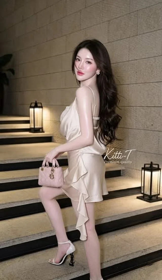 เดรสสั้นสายเดี่ยวคอถ่วง Kitti T Size M thumbnail 2