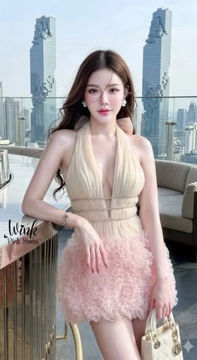 เดรสคล้องคอ Wink Pink Stores thumbnail 5