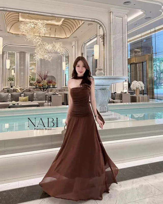 ชุดราตรี NABI สีน้ำตาลเข้ม Long Dress thumbnail 2