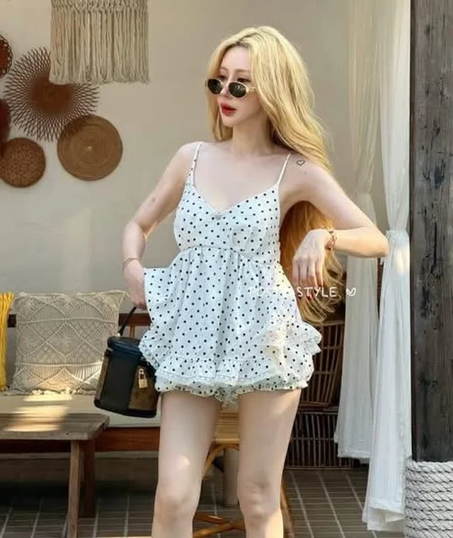 ชุดเซ็ตซาตินลาย Polka Dot POSYY STYLE Freesize thumbnail 4