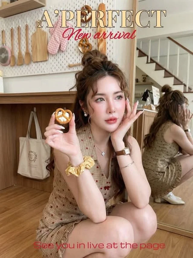 ชุดเซ็ตเสื้อกั๊กและกระโปรงสั้นลายจุด A PERFECT Size XL thumbnail 2