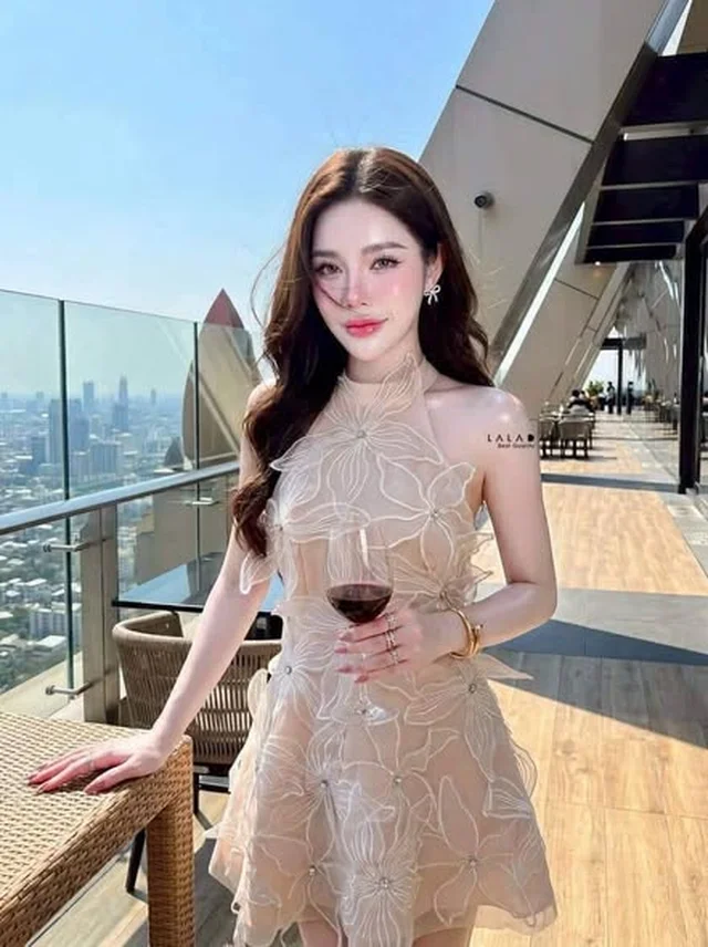 LALADA มินิเดรสปักดอกไม้ 3D Size L thumbnail 5