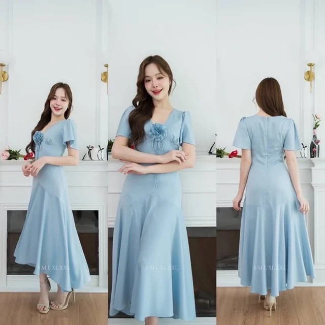 ชุดเดรสยาวทรงเมอร์เมด หลายสี Maxi Dress thumbnail 3
