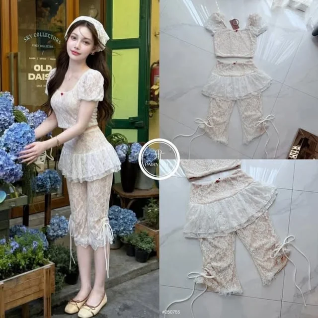 ชุดเซ็ตลูกไม้ฟีลคุณหนู Size L thumbnail 2