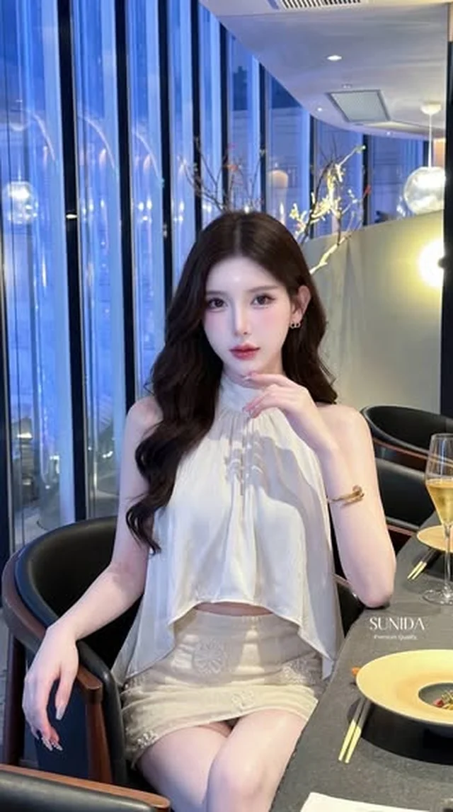 ชุดเซ็ต SUNIDA คอสูงสีครีม Size L thumbnail 3