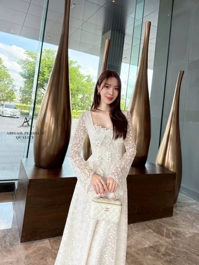 เดรสลูกไม้ Abigail แขนยาว Size XL XXL thumbnail 5