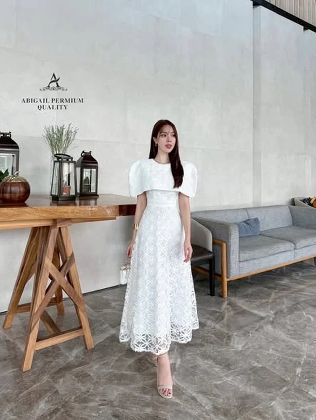 เดรสลูกไม้ Abigail ทรงสอบ Size L XL thumbnail 4