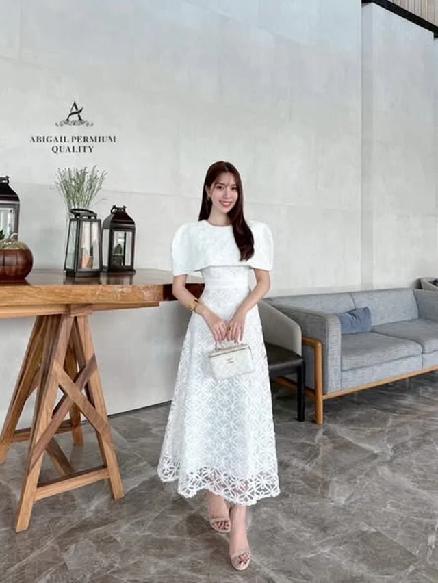 เดรสลูกไม้ Abigail ทรงสอบ Size L XL thumbnail 2