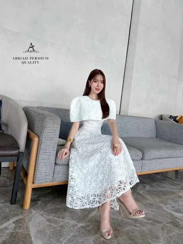 เดรสลูกไม้ Abigail ทรงสอบ Size L XL thumbnail 3