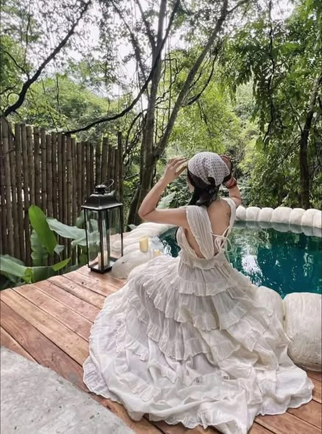 ชุดเจ้าหญิงในสวน เดรสยาว Size L XL thumbnail 3