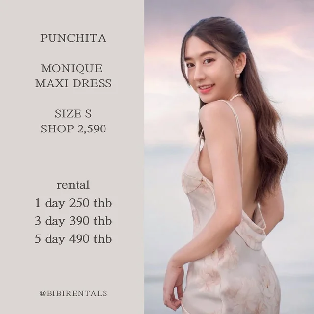 PUNCHITA MONIQUE MAXI DRESS ชุดเวียดนาม Size S