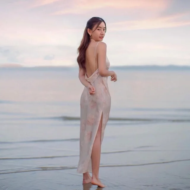 PUNCHITA MONIQUE MAXI DRESS ชุดเวียดนาม Size S thumbnail 2
