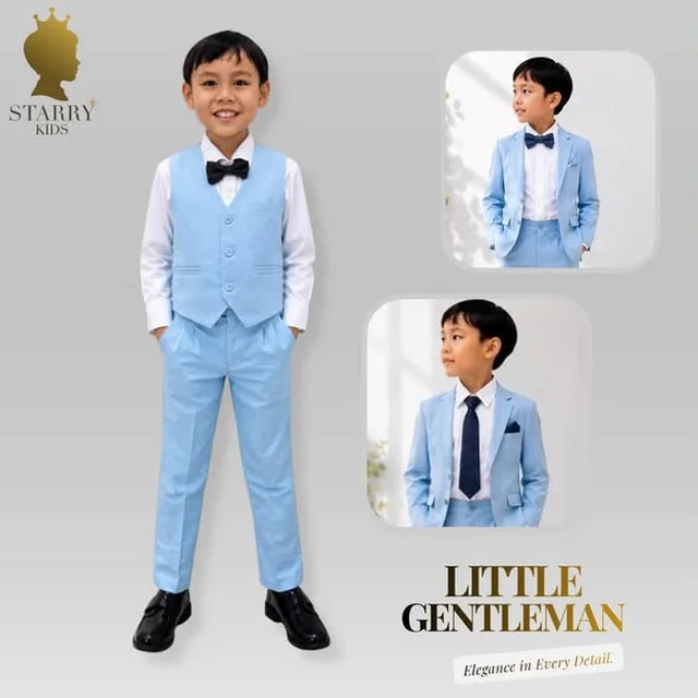 ชุดสูทเด็กสีฟ้า Starrykids พร้อมโบว์หูกระต่าย (alternate)