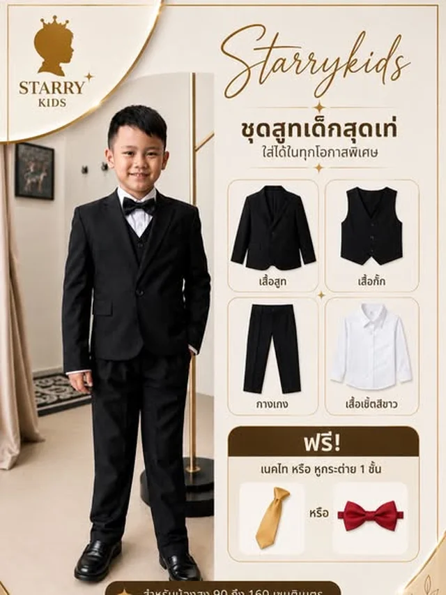 ชุดสูทเด็ก StarryKids ครบชุดหลากสี 1