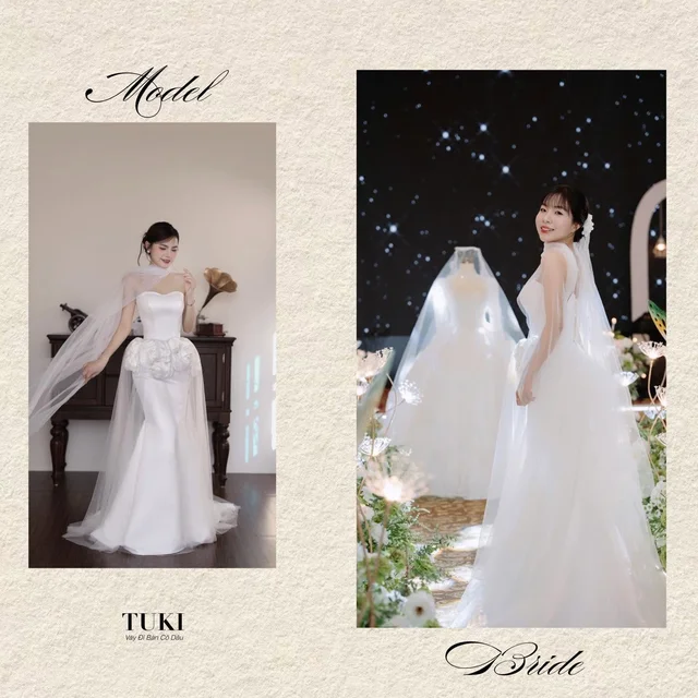 Tukibridal เกาะอกดอกไม้ผ้ามุ้ง