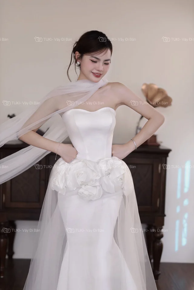 Tukibridal เกาะอกดอกไม้ผ้ามุ้ง thumbnail 5