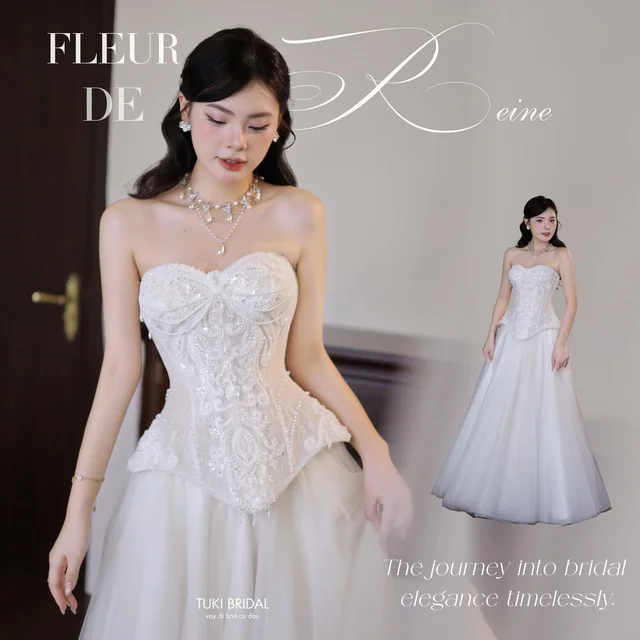 Tukibridal เกาะอกปักมุก