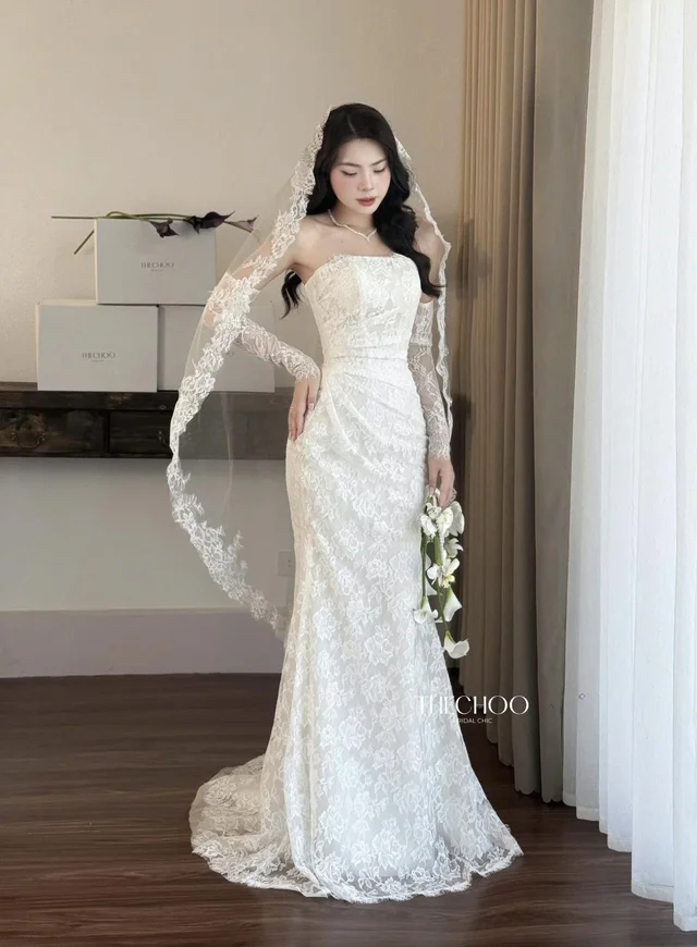 Thechoo เดรสลูกไม้ 1