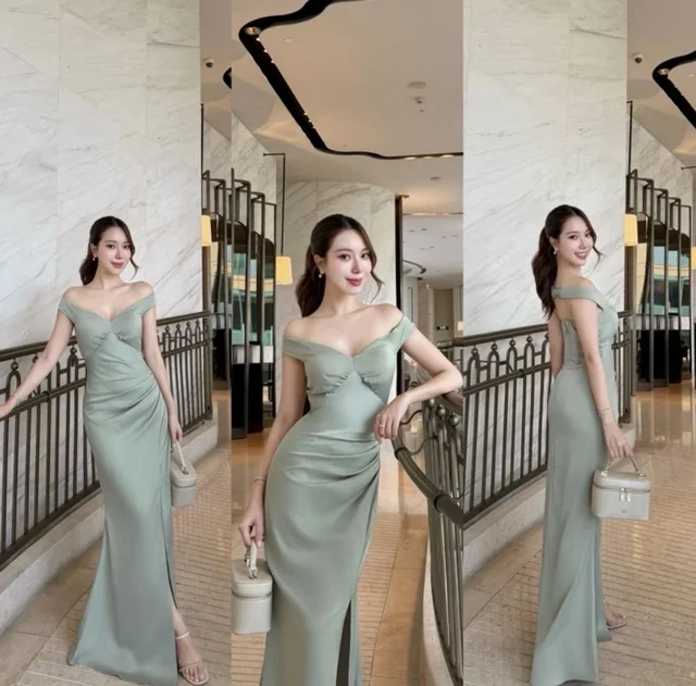 เดรสเปิดไหล่ริ้วท้อง thumbnail 3
