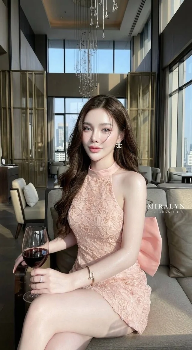 เดรสสั้นโบว์หลังสีชมพู (alternate)