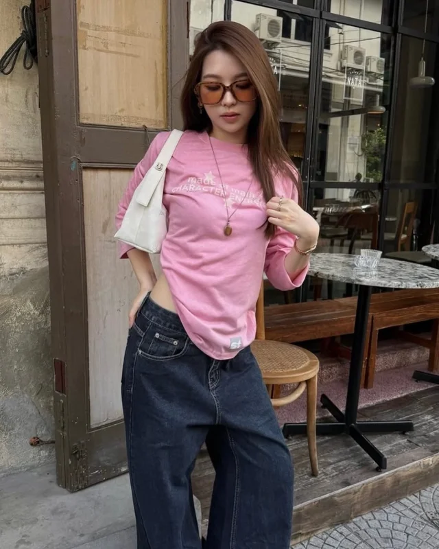 Pink Long Sleeve Top STYLIST Size M thumbnail 4