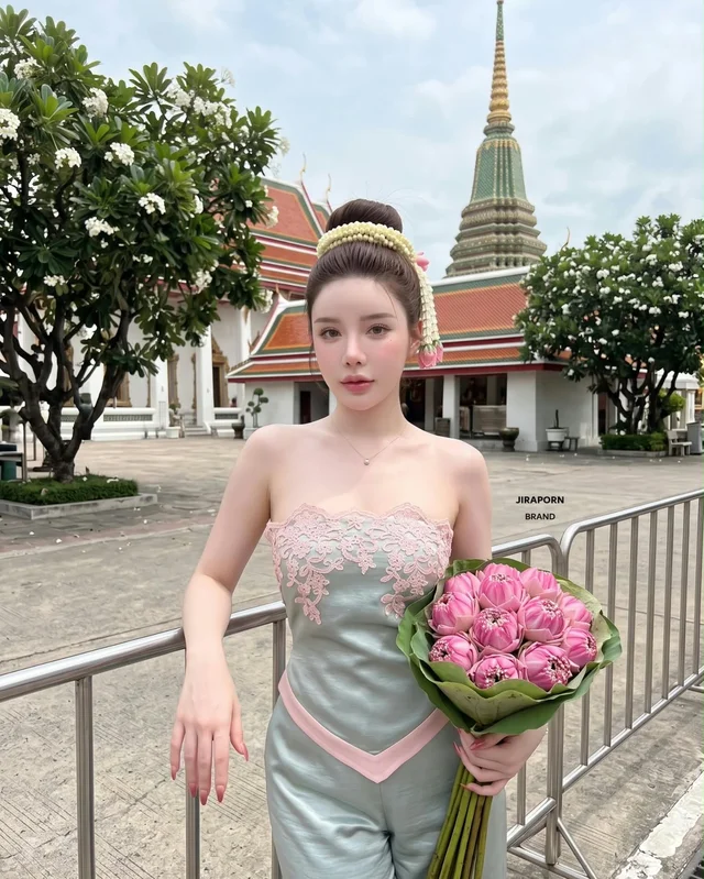 JIRAPORN Strapless Thai Adapted Dress S Size thumbnail 4