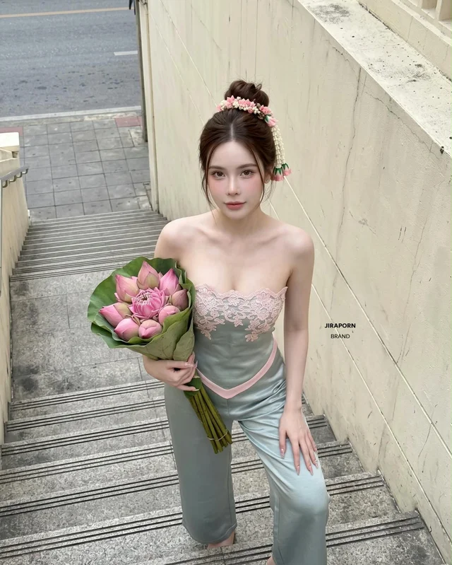 JIRAPORN Strapless Thai Adapted Dress S Size thumbnail 3