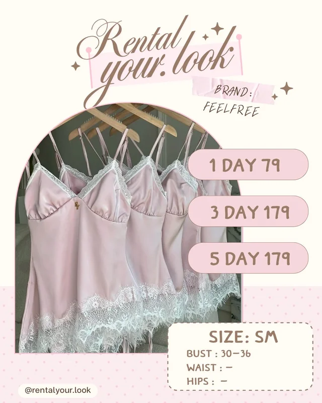FEELFREE Pink Lace Camisole Top Size SM