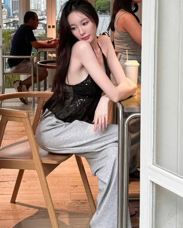 Black Sheer Lace Camisole Top RUDY Size SM (alternate)
