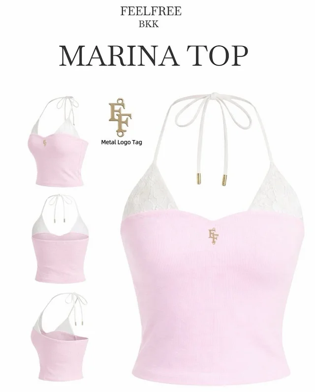Feelfree Marina Top Pink White M thumbnail 2