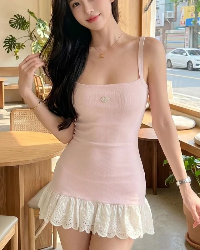 เดรสสั้นสีชมพู Feelfree Pink Mini Dress Size XS thumbnail 2