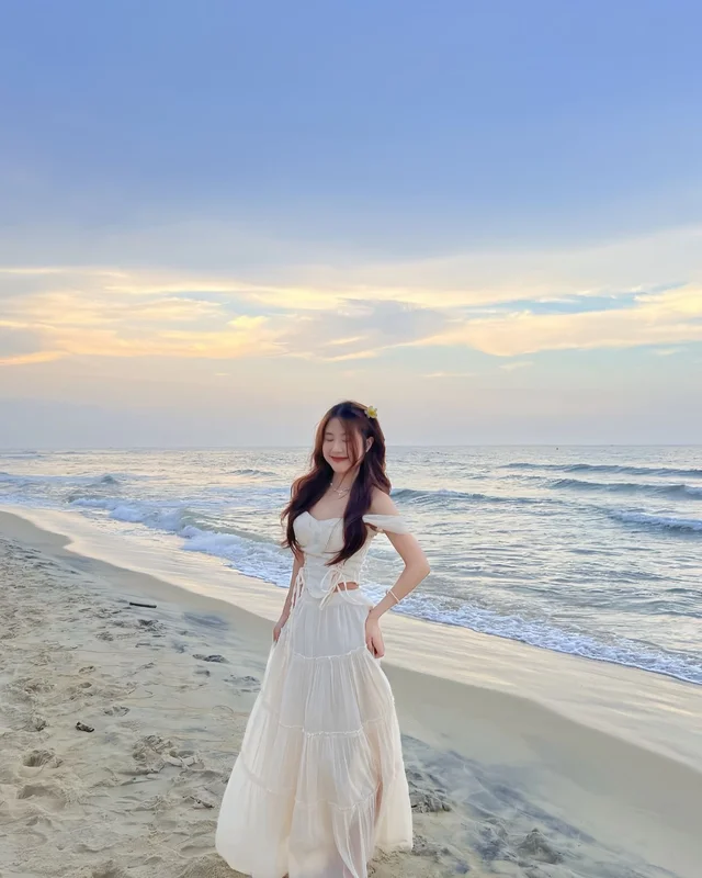 ชุดเซ็ตเสื้อครอปเกาะอก กระโปรงยาว A36 Size S thumbnail 6