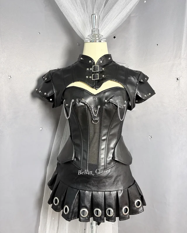 Black Gothic Corset Style Set ชุดโกธิคคอร์เซ็ตสีดำ (alternate)