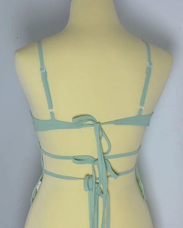 Two Piece Set เสื้อสายเดี่ยวและกระโปรงสีเขียวมิ้นท์ Size S thumbnail 6