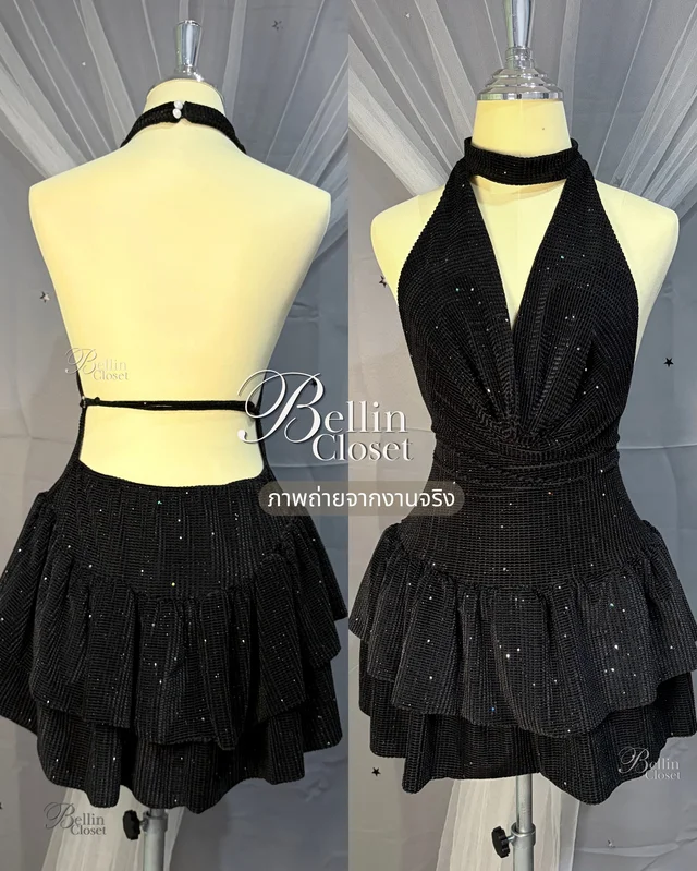 Sirinnn Short Halter Neck Dress ชุดเดรสสั้นสีดำ (alternate)