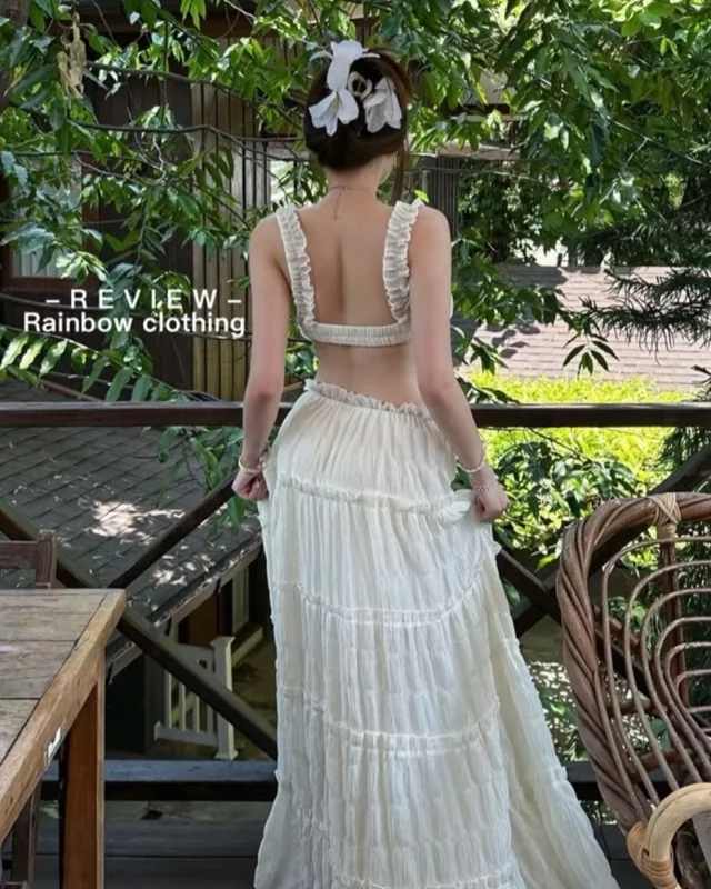 THANYATHAP Two Piece Set เสื้อครอป และ กระโปรงยาว thumbnail 4