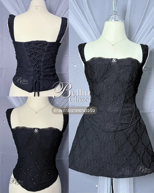Sirinnn Elegant Black Short Dress Size S thumbnail 3